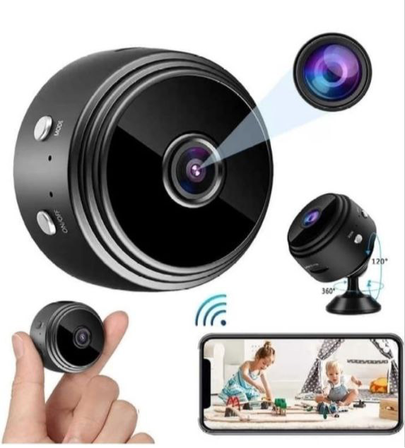 AB SmartEye Mini Wireless WiFi Security Camera | HD 1080p Indoor Video Recorder with Low Light Vision | Portable & Magnetic | Home, Office, and Baby Monitor