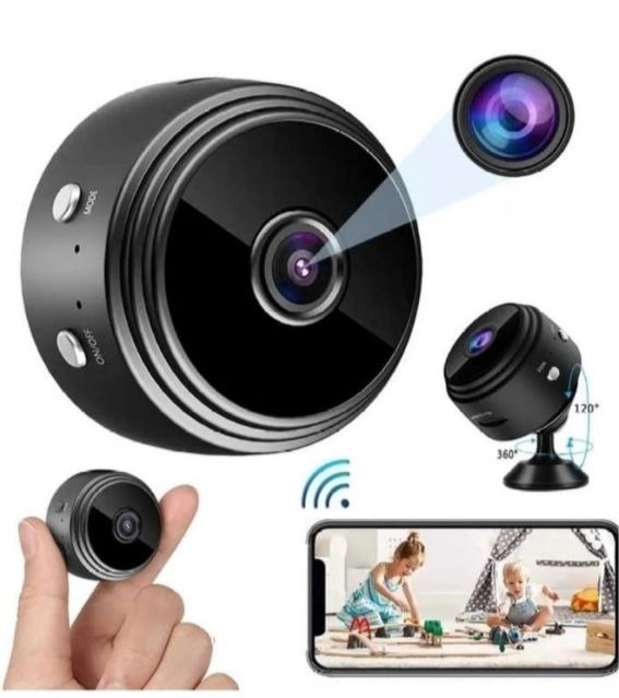 AB SmartEye Mini Wireless WiFi Security Camera | HD 1080p Indoor Video Recorder with Low Light Vision | Portable & Magnetic | Home, Office, and Baby Monitor